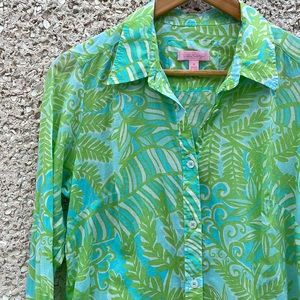 Lilly Pulitzer Classic Vintage Cotton Summer Shirt